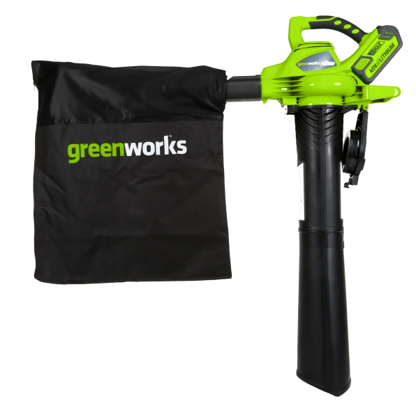Воздуходув-Садовый Пылесос аккумуляторный Greenworks GD40BVK6, 40V, бесщеточный, с 1хАКБ 6 А.ч и ЗУ Воздуходув-Садовый Пылесос аккумуляторный Greenworks GD40BVK6, 40V, бесщеточный, с 1хАКБ 6 А.ч и ЗУ
