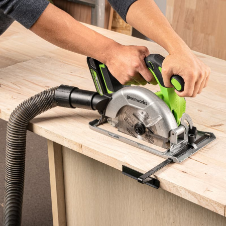 Циркулярная пила аккумуляторная Greenworks Арт. 1501607, 24 V, бесщеточная, 57 мм, без АКБ и ЗУ