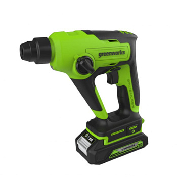 Перфоратор аккумуляторный бесщеточный Greenworks GD24SDS1 1,2 ДЖ, 24V, без АКБ и ЗУ Перфоратор аккумуляторный бесщеточный Greenworks GD24SDS1 1,2 ДЖ, 24V, без АКБ и ЗУ