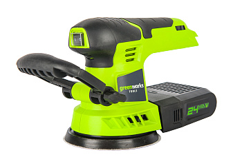 Шлифовальная машина, аккумуляторная Greenworks G24ROS, 24V, без АКБ и ЗУ