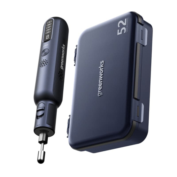 Гравер аккумуляторный Greenworks 8V, Арт.3200707, с принадлежностями 52 шт