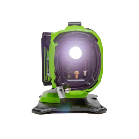 Компрессор автомобильный аккумуляторный Greenworks Арт. 3400807, 24V / 12V (от сети автомобиля), без