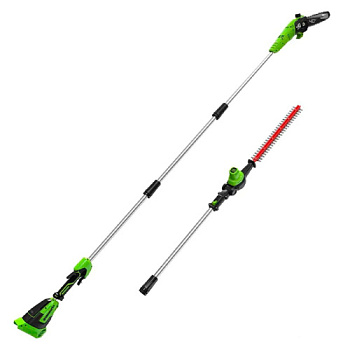 Высоторез-Кусторез аккумуляторный Greenworks Арт. 1303907, 2 в 1, 40V, ,бесщеточный,без АКБ и ЗУ