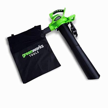 Воздуходувка - пылесос садовый аккумуляторный Greenworks GD40BV, 40V, бесщеточный, без АКБ и ЗУ