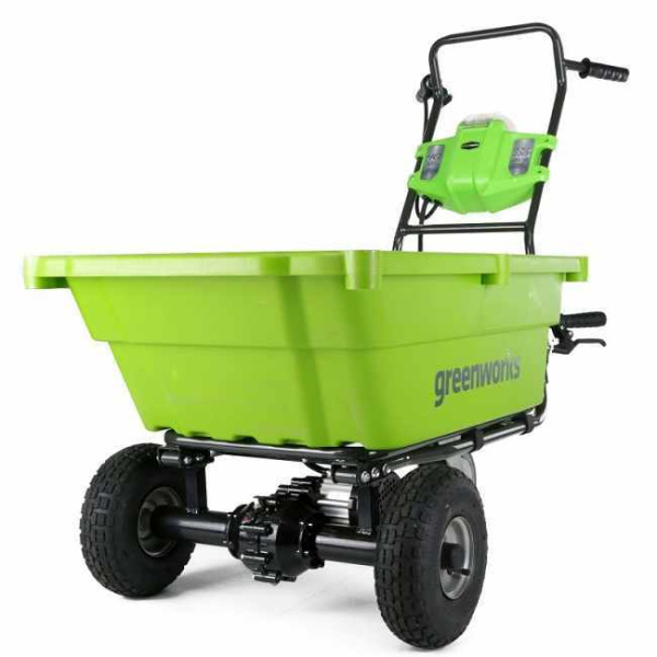 Садовая тележка самоходная Greenworks G40GCK6, 40V, 106 л, с 1хАКБ 6 А.ч и ЗУ Садовая тележка самоходная Greenworks G40GCK6, 40V, 106 л, с 1хАКБ 6 А.ч и ЗУ