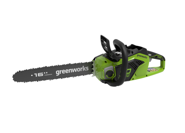 Цепная пила аккумуляторная GreenWorks GD40CS18, 40V, 40 см, бесщеточная, до 1,8 КВТ, с АКБ 6АЧ и ЗУ Цепная пила аккумуляторная GreenWorks GD40CS18, 40V, 40 см, бесщеточная, до 1,8 КВТ, с АКБ 6АЧ и ЗУ