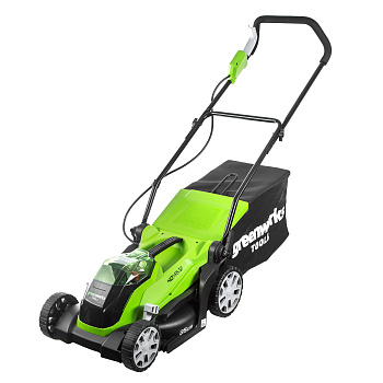Газонокосилка аккумуляторная Greenworks, 40V, G40LM35K6, 35 см, c 1хАКБ 6 А.ч и ЗУ Газонокосилка аккумуляторная Greenworks, 40V, G40LM35K6, 35 см, c 1хАКБ 6 А.ч и ЗУ