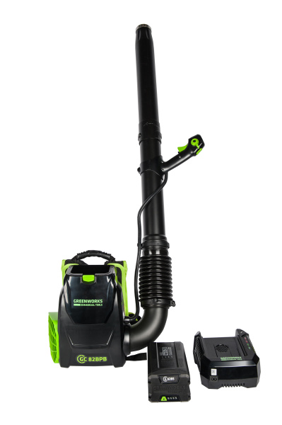 Воздуходув аккумуляторный, ранцевый Greenworks GC82BPBK5, 82V, бесщеточный, с 1хАКБ 5 А.ч. и ЗУ Воздуходув аккумуляторный, ранцевый Greenworks GC82BPBK5, 82V, бесщеточный, с 1хАКБ 5 А.ч. и ЗУ